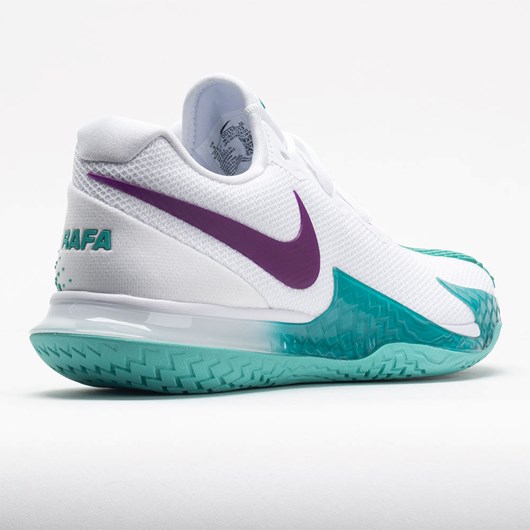 White / Red Plum / Washed Teal Orthofeet Nike Zoom Vapor Cage 4 Rafa Men's Tennis Shoes | BLETN7681