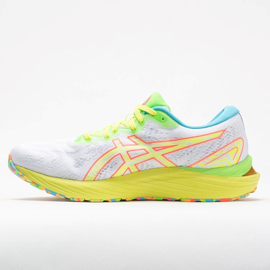 White / Safety Yellow Orthofeet ASICS GEL-Cumulus 23 Men's Running Shoes | CZSYX9716