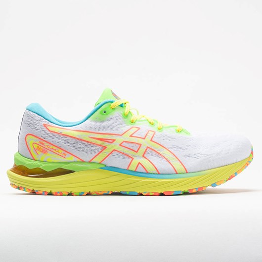 White / Safety Yellow Orthofeet ASICS GEL-Cumulus 23 Men\'s Running Shoes | CZSYX9716