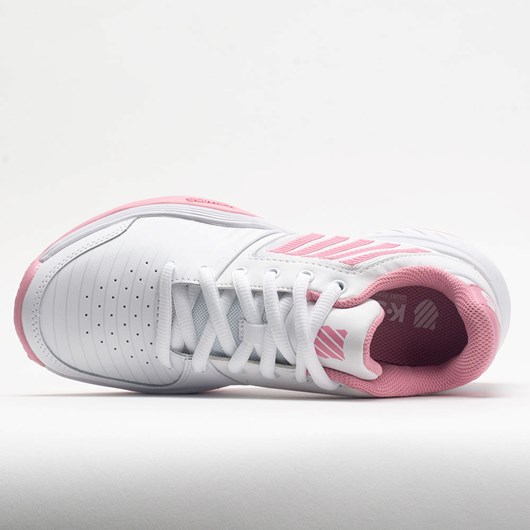 White / Sea Pink Orthofeet K-Swiss Court Express Women's Tennis Shoes | RFBJH5607