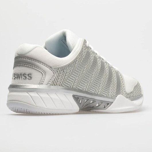 White / Silver Orthofeet K-Swiss Hypercourt Express Women's Tennis Shoes | FLDVQ4750