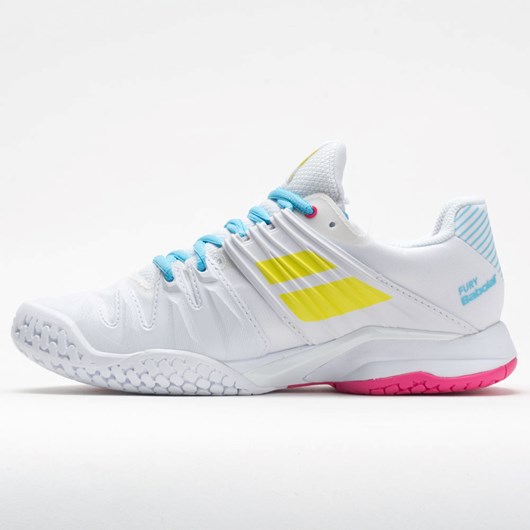 White / Sulphur Spring Orthofeet Babolat Propulse Fury Women's Tennis Shoes | BARGY9201