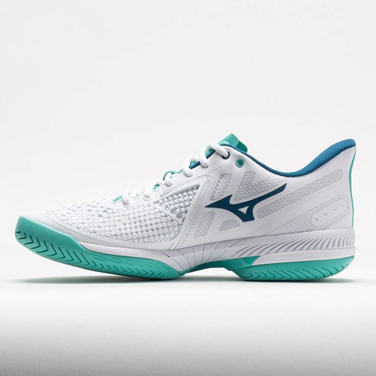 White / Turquoise Orthofeet Mizuno Wave Exceed Tour 5 AC Women's Tennis Shoes | UBGIN2517