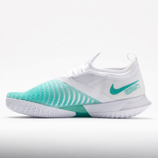 White / Washed Teal / Habanero Red Orthofeet Nike React Vapor NXT Women's Tennis Shoes | BCNZT2170