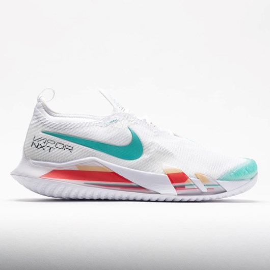 White / Washed Teal / Habanero Red Orthofeet Nike React Vapor NXT Women\'s Tennis Shoes | BCNZT2170