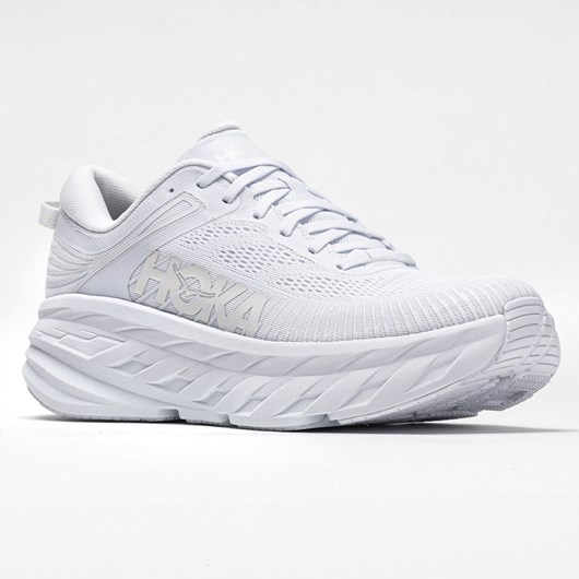 White / White Orthofeet Hoka One One Bondi 7 Men's Running Shoes | JELQT8049