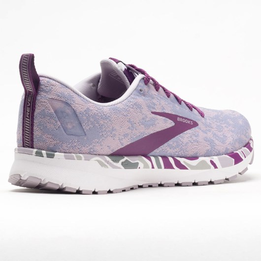 White / Wood Violet / Iris Orthofeet Brooks Revel 4 Abstract Pack Women's Running Shoes | OSQDP4189