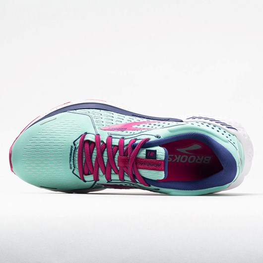 Yucca / Navy Blue / Fuchsia Orthofeet Brooks Adrenaline GTS 21 Women's Running Shoes | QEPDG6790