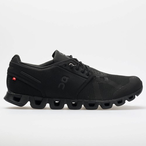 All Black Orthofeet On Cloud Women's Running Shoes | PEONC3289