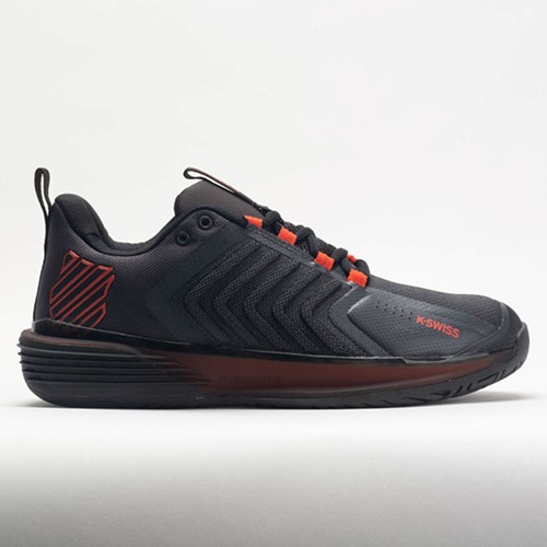 Asphalt / Jet Black / Spicy Orange Orthofeet K-Swiss Ultrashot 3 Men's Tennis Shoes | YKOZW2706