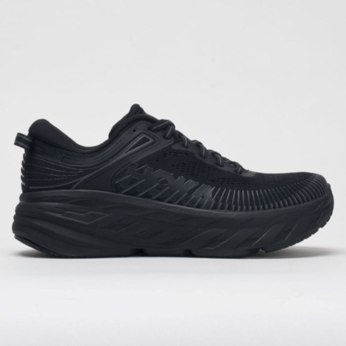 Black / Black Orthofeet Hoka One One Bondi 7 Men's Running Shoes | DORIT0261