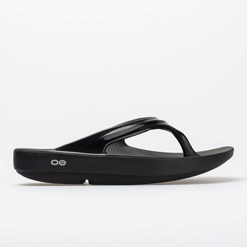 Black / Black Orthofeet OOFOS OOlala Women's Slide Sandals | JUMFI2567