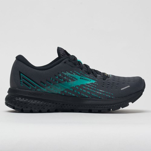 Black / Black / Peacock Orthofeet Brooks Ghost 13 GTX Women's Running Shoes | XODRC5812