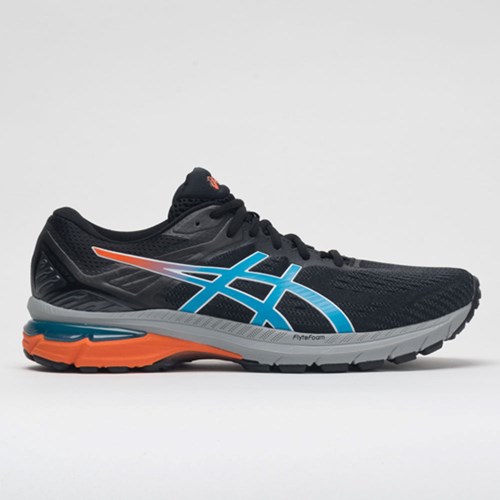 Black / Digital Aqua Orthofeet ASICS GT-2000 9 Trail Men's Trail Running Shoes | HYXCQ2137