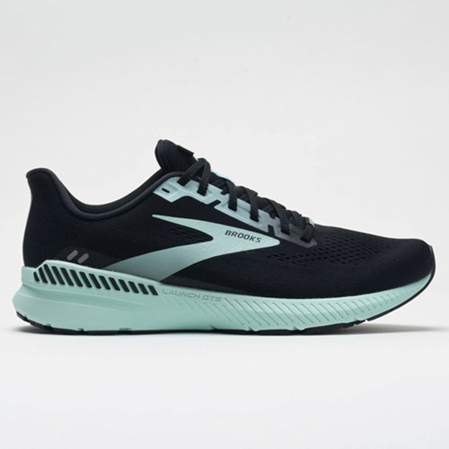 Black / Ebony / Blue Tint Orthofeet Brooks Launch GTS 8 Women's Running Shoes | LQNDR6179