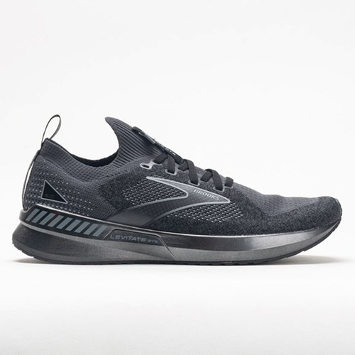 Black / Ebony / Gray Orthofeet Brooks Levitate Stealthfit GTS 5 Men's Running Shoes | YUHGB2365