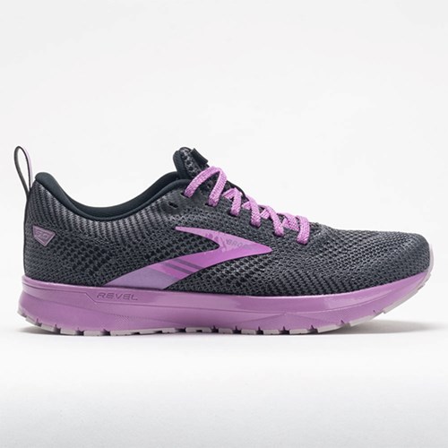 Black / Ebony / Pale Pansy Orthofeet Brooks Revel 5 Shine Pack Women's Running Shoes | IPTEL2876