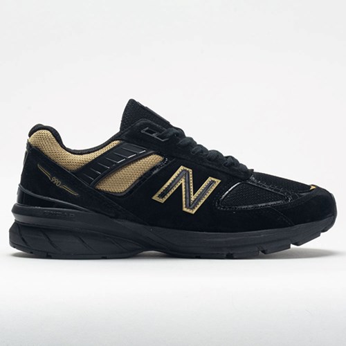 Black / Gold Orthofeet New Balance 990v5 Men's Running Shoes | WGNKD3072