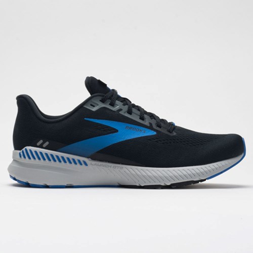 Black / Gray / Blue Orthofeet Brooks Launch GTS 8 Men's Running Shoes | ZOXEQ7216