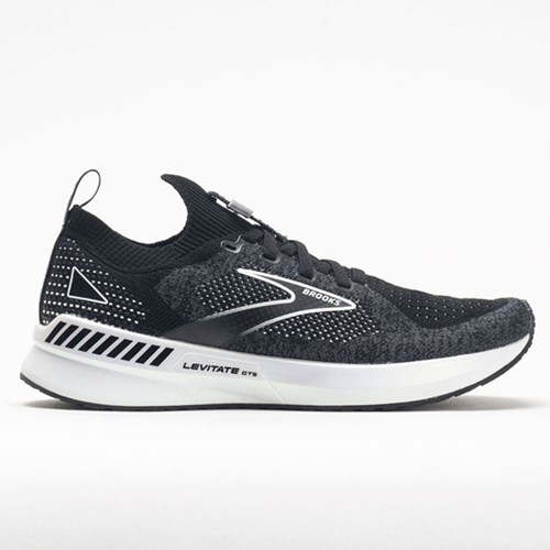 Black / Gray / White Orthofeet Brooks Levitate Stealthfit GTS 5 Women's Running Shoes | UVNOT8706