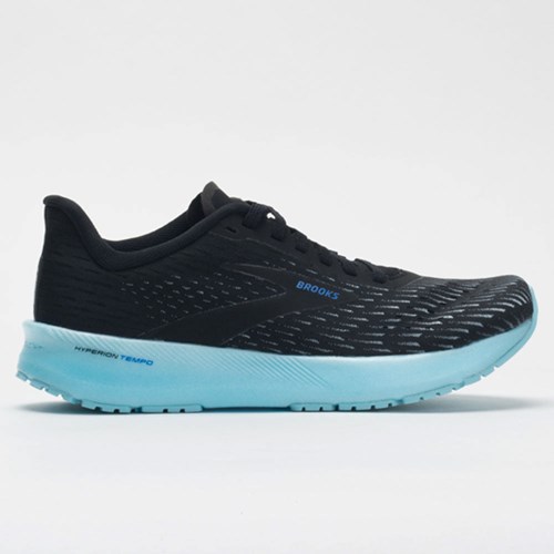 Black / Iced Aqua / Blue Orthofeet Brooks Hyperion Tempo Men's Running Shoes | LFQAH2150