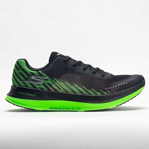 Black / Lime Orthofeet Skechers GOrun Razor Excess Men's Running Shoes | FTIPG2504