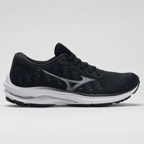 Black / Onyx Orthofeet Mizuno Wave Rider 25 Waveknit Women's Running Shoes | EIDSY6271