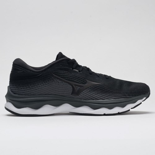 Black Orthofeet Mizuno Wave Sky 5 Waveknit Men's Running Shoes | RHNPD5320