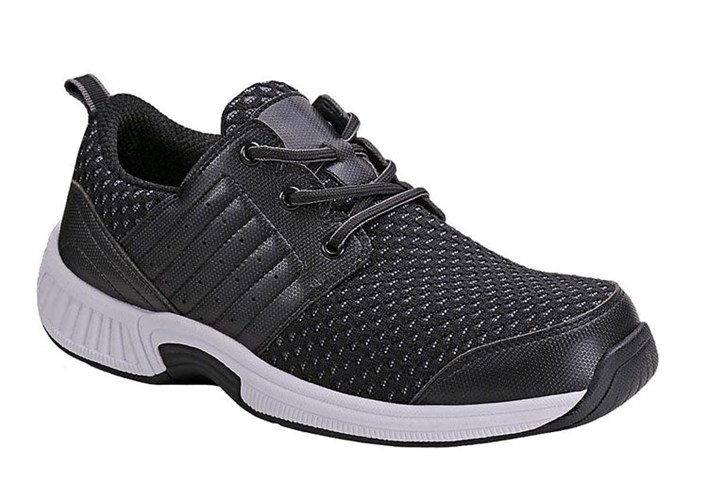 Black Orthofeet Stretchable - Tacoma Stretch Knit Men's Sneakers | EDSMU5786