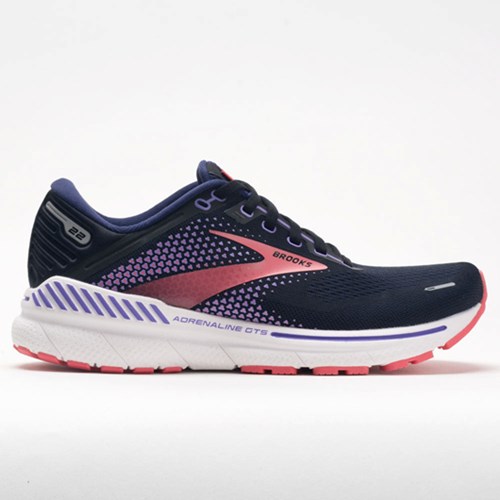 Black / Purple / Coral Orthofeet Brooks Adrenaline GTS 22 Women's Running Shoes | TDNRI6234