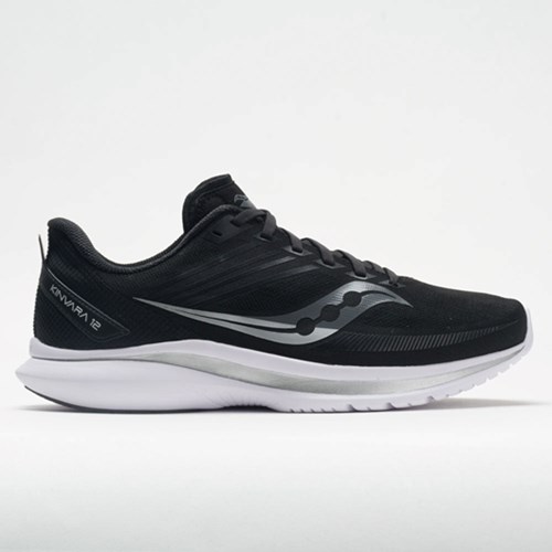 Black / Silver Orthofeet Saucony Kinvara 12 Men's Running Shoes | QSRDJ0276