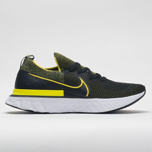 Black / Sonic Yellow Orthofeet Nike React Infinity Run Flyknit Men's Running Shoes | MATFH8326