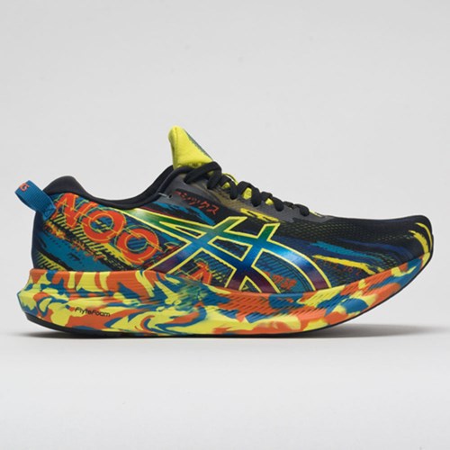 Black / Sour Yuzu Orthofeet ASICS Noosa Tri 13 Men's Running Shoes | DBHUO1903