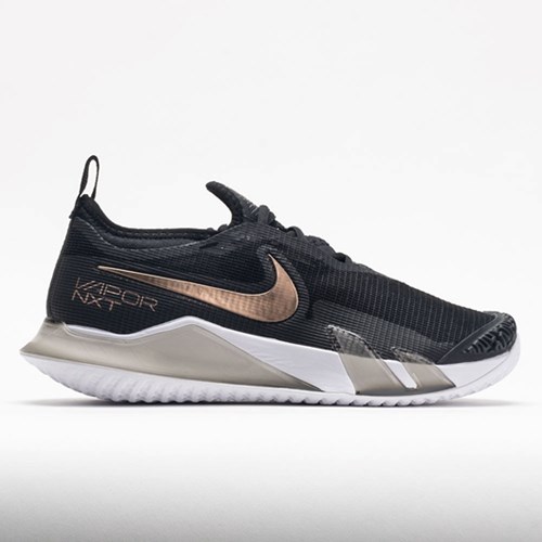 Black / White / Metallic Red Bronze Orthofeet Nike React Vapor NXT Women's Tennis Shoes | IKYHN3491