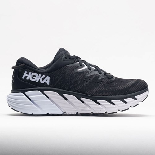 Black / White Orthofeet HOKA Gaviota 4 Men's Running Shoes | SABWV6073