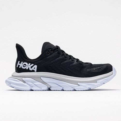 Black / White Orthofeet Hoka One One Clifton Edge Men's Running Shoes | EIAVW3019