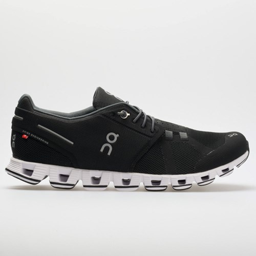 Black / White Orthofeet On Cloud Men's Running Shoes | WELZO4756