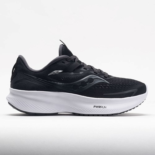 Black / White Orthofeet Saucony Ride 15 Men's Running Shoes | PKBMZ5403