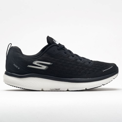 Black / White Orthofeet Skechers GOrun Ride 9 Men's Running Shoes | CUQIF4537