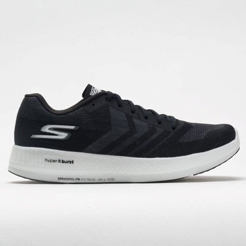 Black / White Orthofeet Skechers GOrun Razor+ Men's Running Shoes | IXUEM5478