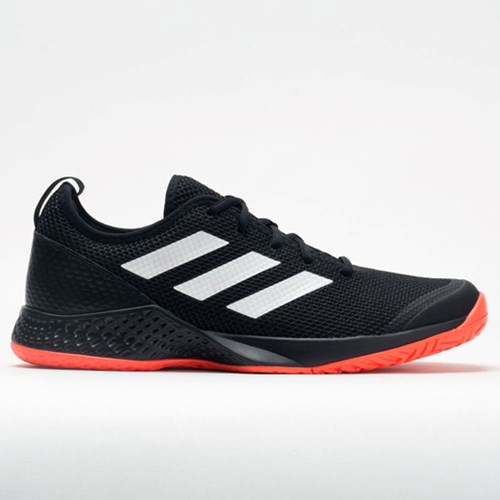 Black / White / Solar Red Orthofeet adidas CourtFlash Men's Tennis Shoes | UPLGN9147