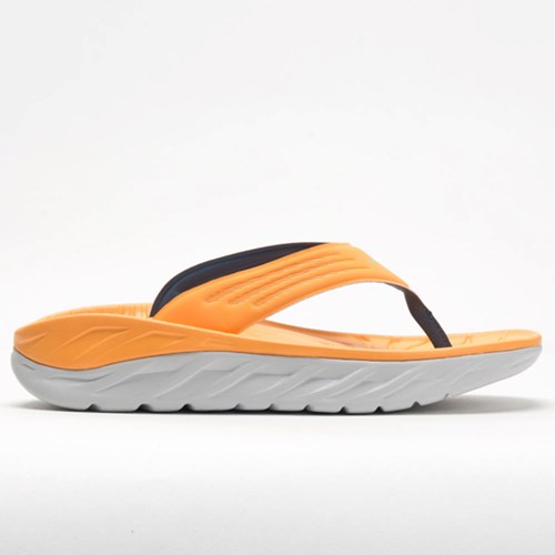 Blazing Orange / Lunar Rock Orthofeet Hoka One One Ora Recovery Flip Men's Slide Sandals | TUGCZ1376