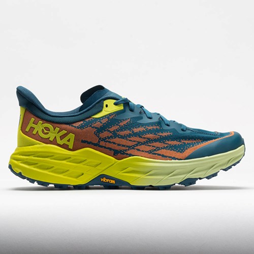 Blue Coral / Evening Primrose Orthofeet HOKA Speedgoat 5 Men's Trail Running Shoes | XFPEI9138