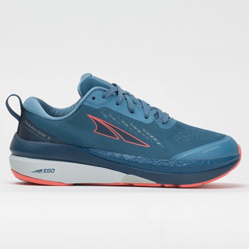 Blue / Coral Orthofeet Altra Paradigm 5 Women's Running Shoes | MWLDS2931