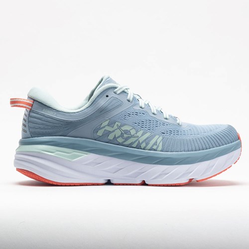 Blue Fog / Blue Glass Orthofeet HOKA Bondi 7 Women's Running Shoes | OCYFE2941