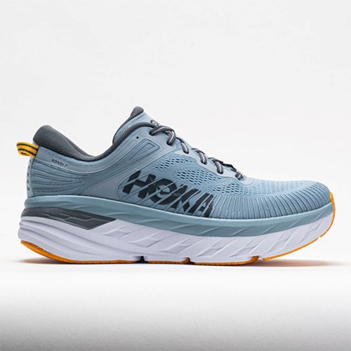 Blue Fog / Castlerock Orthofeet HOKA Bondi 7 Men's Running Shoes | AWPUV0975