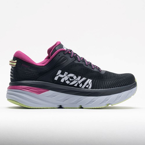 Blue Graphite / Festival Fuchsia Orthofeet HOKA Bondi 7 Women's Running Shoes | LOBEM2674