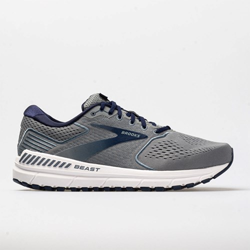 Blue / Gray / Peacoat Orthofeet Brooks Beast 2020 Men's Running Shoes | JUKBL4913