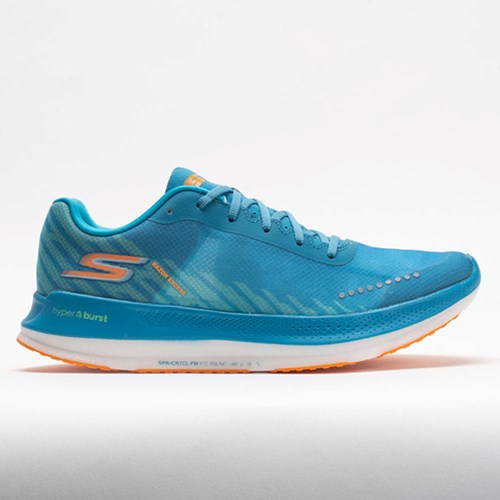 Blue / Orange Orthofeet Skechers GOrun Razor Excess Women's Running Shoes | MYSNB1957