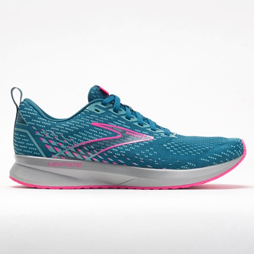 Blue / Porcelain / Pink Orthofeet Brooks Levitate 5 Women's Running Shoes | ZYPFC8071